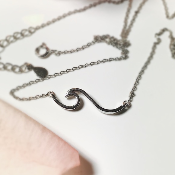 Wave Sterling Silver Necklace - Picture 3 of 7